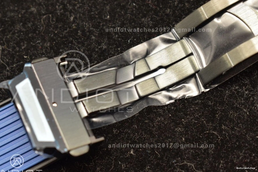 Edition Rubber RG 894 Bang Big 1:1 NewStyle A Hublot ZF Skeleton on Unico Blue Best Blue Strap Dial 1025